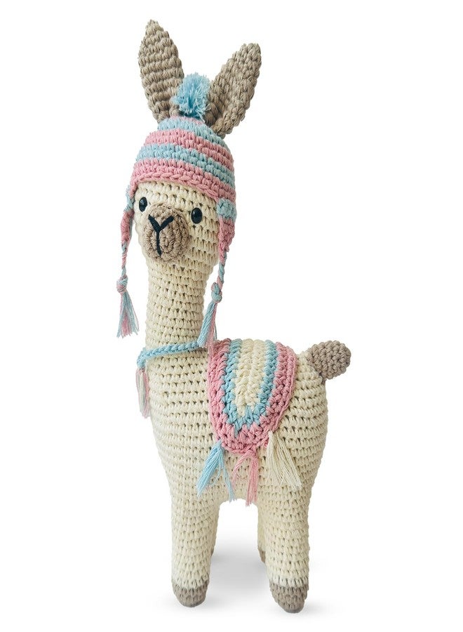 Kind Strings - Handmade Crochet Llama Soft Toy - Plush Stuffed Animal for Babies & Kids - Montessori Gift for Baby Girl or Boy - Safe, Cute & Adorable Nursery Decor - Image 1